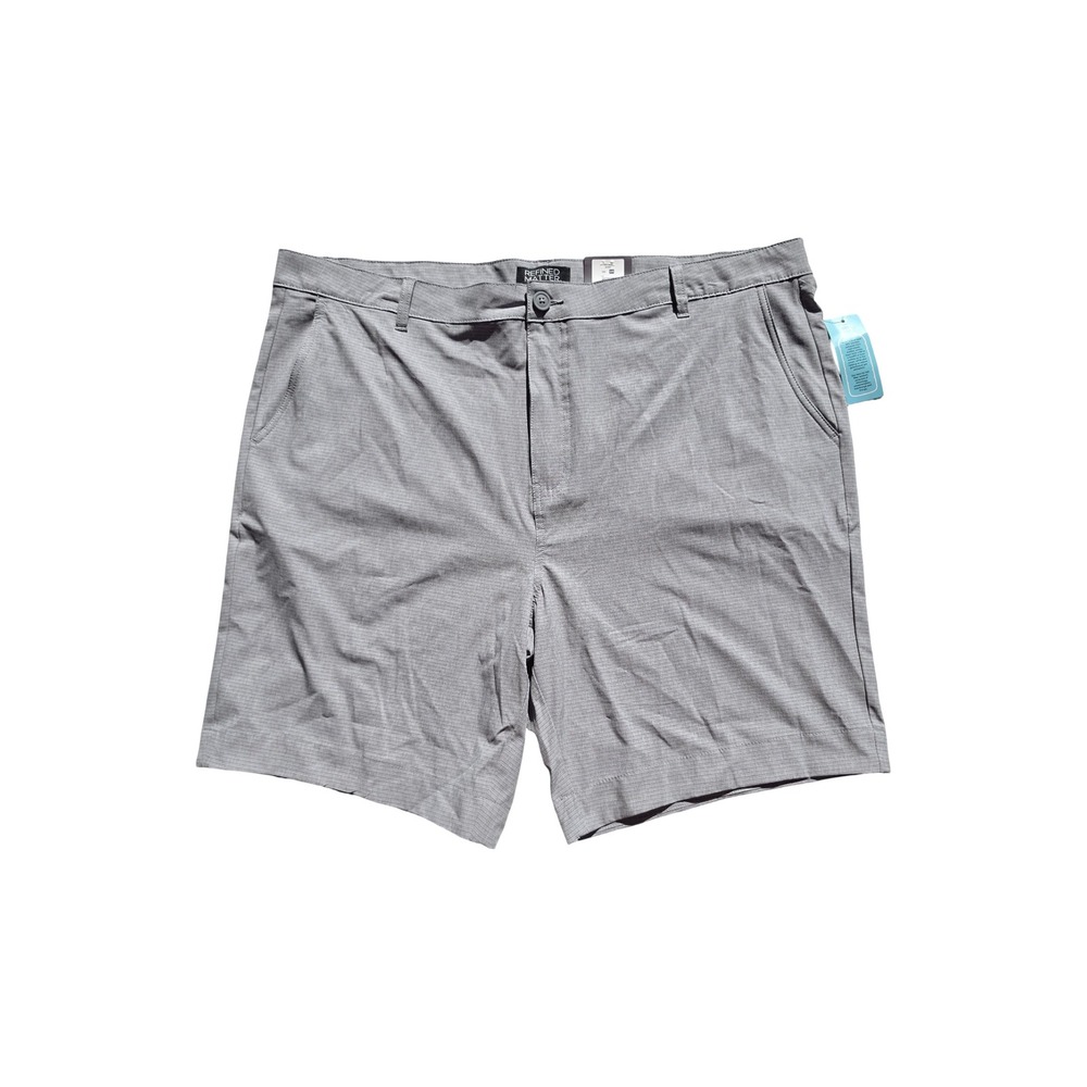 Refined Matter Mens Gray Textured Performance Shorts Size 46 Stretch New